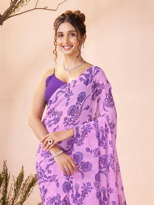 Vasthrlay Georgette Printed Saree