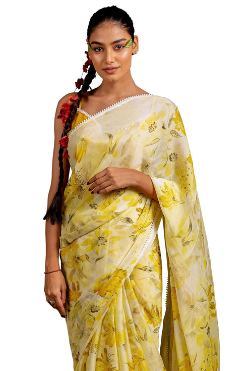 Vasthrlay Fashion Georgette Floral Printed Ethnic Wear