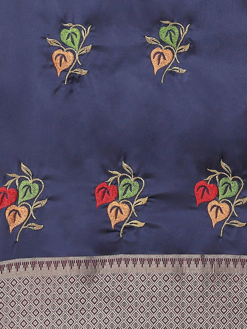 Vasthrlay Colourful Embroidery Saree