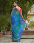 Vasthrlay Georgette Bandhani Unstitched Yellow Saree