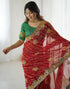 Vasthrlay Georgette Embroidery Unstitched Pink Saree