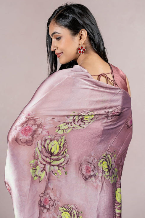 Vasthrlay Fashion Chiffon Printed Dusty Ethnic Wear