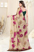 Vasthrlay Fashion Chiffon Printed Grey Ethnic Wear
