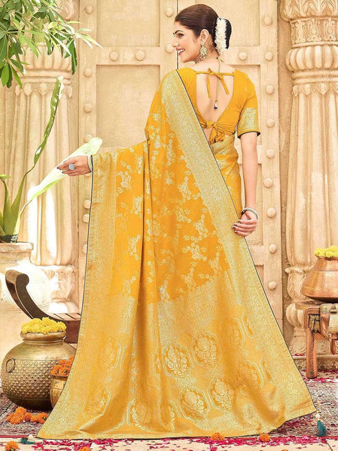 Vasthrlay Womens Banarasi Unstitched Mauve Saree