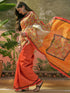 Vasthrlay Shimmer Printed Unstitched Lime Green Saree