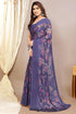 Vasthrlay Fashion Chiffon Turquoise Ethnic Wear