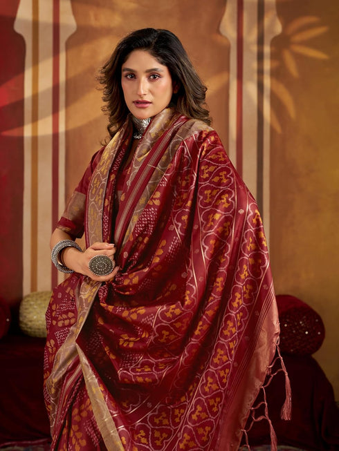 Vasthrlay Women's Kanjivaram Silk Unstitched Saree