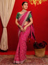 Vasthrlay Printed Bandhani Peacock Saree