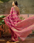 Vasthrlay Kanjivaram Jacquard Unstitched Pink Saree