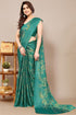 Vasthrlay Fashion Chiffon Turquoise Ethnic Wear