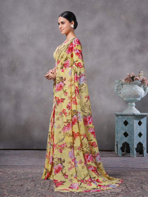 Vasthrlay Georgette Floral Saree
