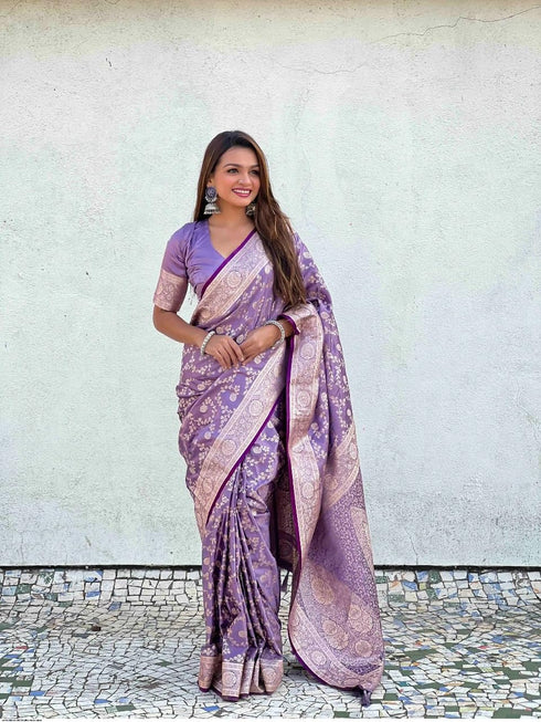 Vasthrlay Banarasi Unstitched Saree