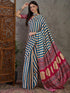 Vasthrlay Printed Tassels Cream Saree