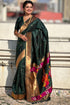 Vasthrlay Kanjivaram Paithani Unstitched Mahendi Ethnic Wear