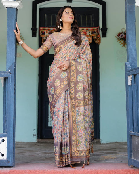 Vasthrlay Handloom Traditional Multicolour Saree