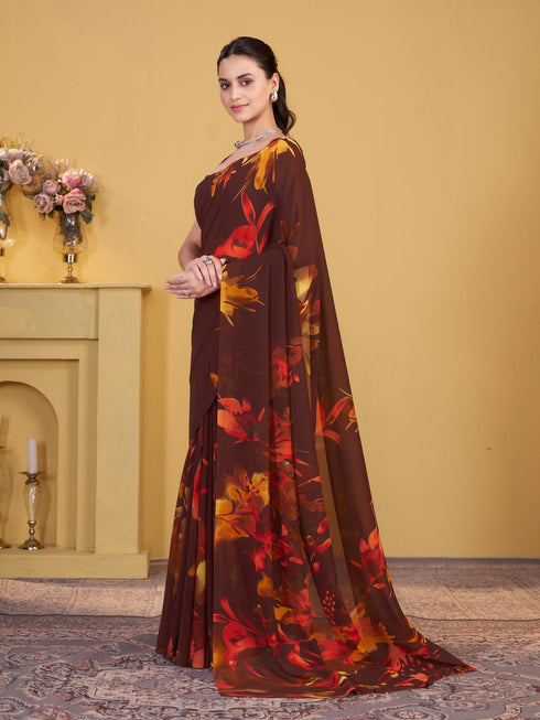 Vasthrlay Georgette Printed Saree