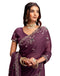 Vasthrlay Georgette Embroidery Unstitched Maroon Saree