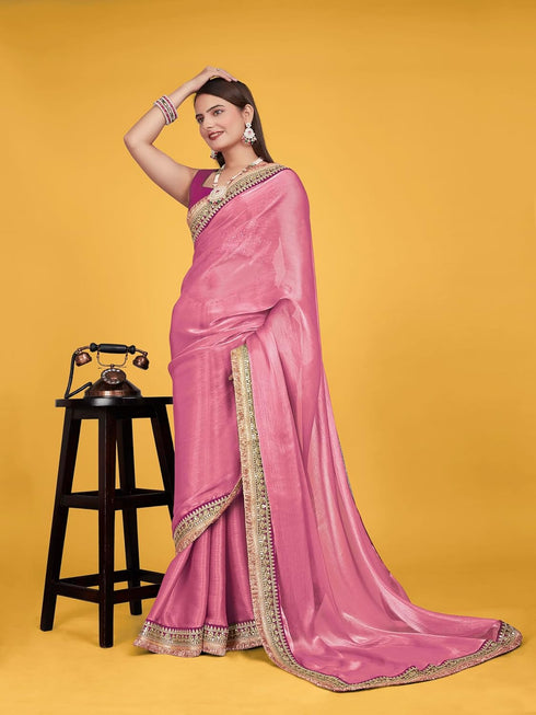 Vasthrlay Trendy Organza Saree Blouse