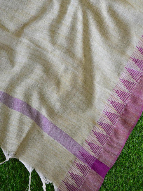 Vasthrlay Yellow Handwoven Unstitched Saree
