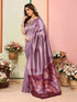 Vasthrlay Grey Kanjivaram Unstitched Saree