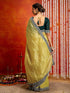 Vasthrlay Sequins Embroidery Olive Saree