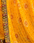 Vasthrlay Georgette Embroidery Unstitched Red Saree