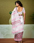 Vasthrlay Chanderi Printed Unstitched Blue Saree