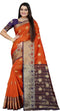 Vasthrlay Banarasi Blue Orange Ethnic Wear