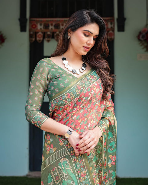 Vasthrlay Floral Tassels Traditional Saree