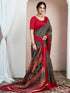 Vasthrlay Bandhani Printed Unstitched Black Saree