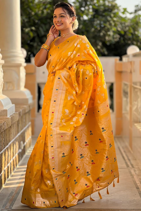 Vasthrlay Kanjivaram Handloom Golden Ethnic Wear