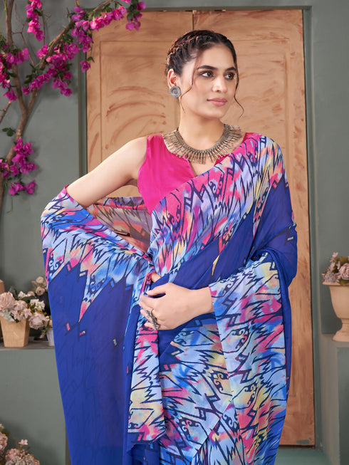 Vasthrlay Georgette Printed Saree