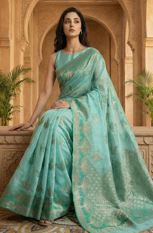Vasthrlay Jacquard Floral Saree