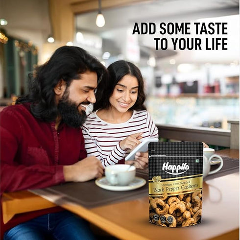 Happilo Salted Black Pepper Whole Cashews