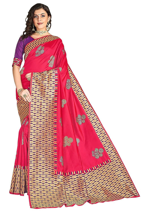 Vasthrlay Jacquard Gs Bridal Pink Ethnic Wear
