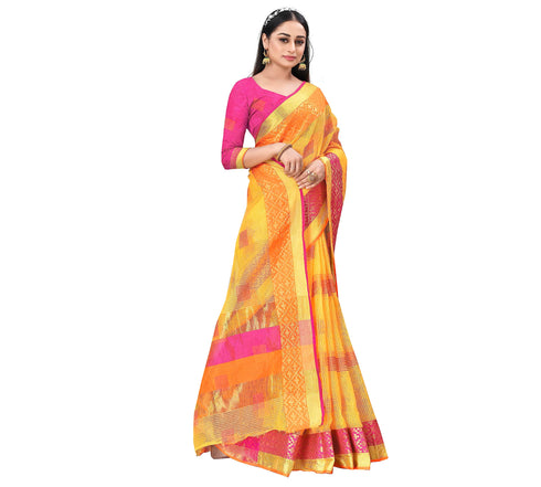 Vasthrlay Jacquard Unstitched Saree