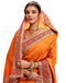 Vasthrlay Vichitra Embroidery Unstitched Red Saree