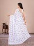 Vasthrlay Blue Georgette Printed Saree