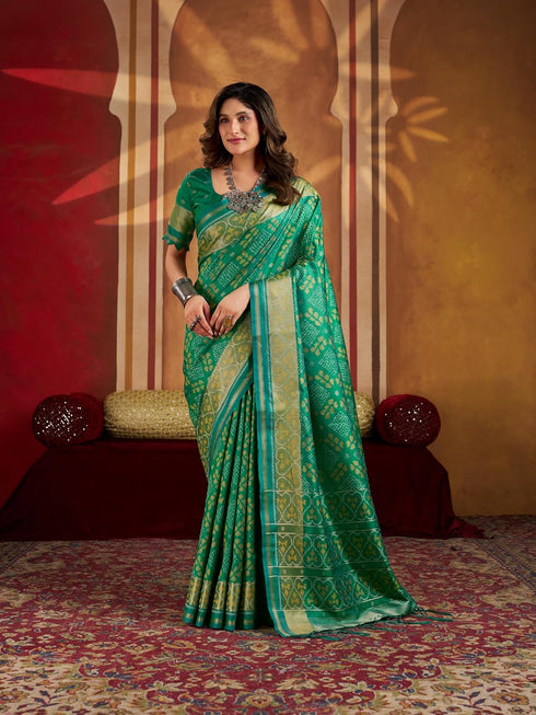 Vasthrlay Women's Kanjivaram Silk Unstitched Saree
