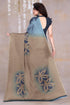Vasthrlay Fashion Chiffon Printed Grey Ethnic Wear