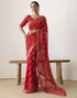 Vasthrlay Georgette Bandhani Unstitched Purple Saree