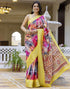 Vasthrlay Womens Striped Unstitched Dusty Pink Saree