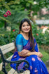 Vasthrlay Kanjivaram Unstitched Piece Blue