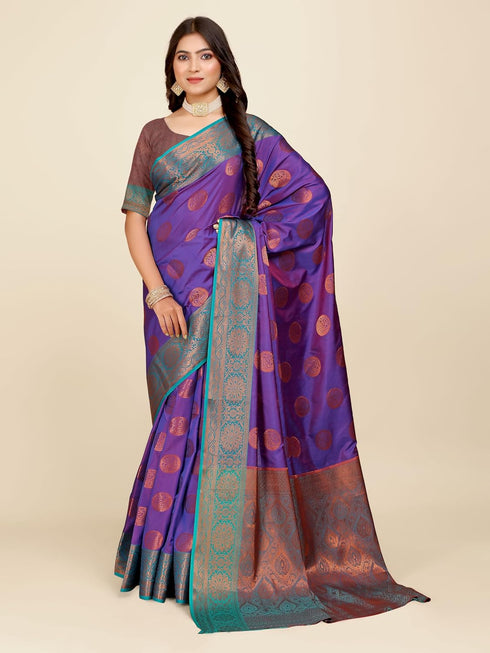 Vasthrlay Banarasi Mehendi Ethnic Wear