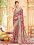Vasthrlay Womens Banarasi Unstitched Mauve Saree