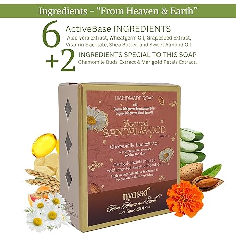 Nyassa Luxurious Sacred Sandalwood Handmade Natural Bathing Soap