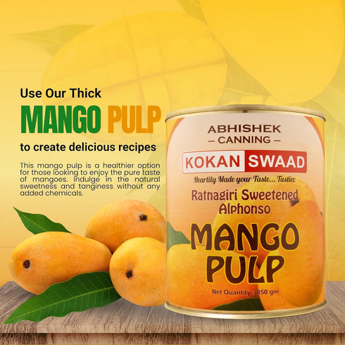 Kokan Swaad Ratnagiri Alphonso Mango Pulp Sweetened