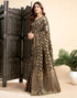 Vasthrlay Womens Jacquard Unstitched Wine Saree