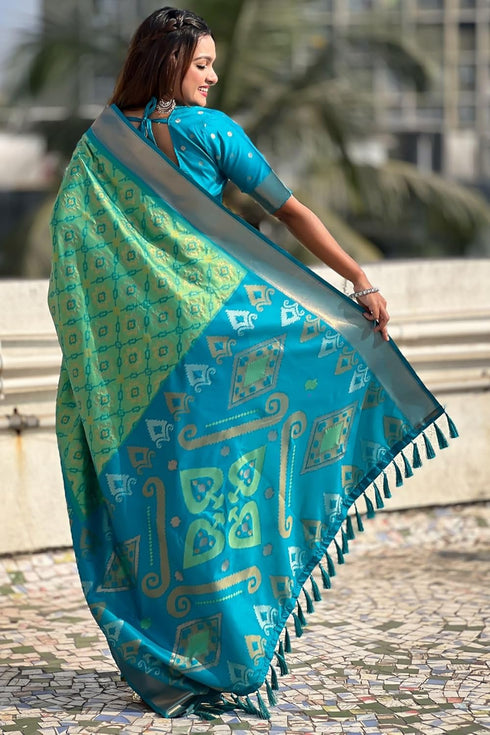 Vasthrlay Kanjivaram Patola Unstitched Ethnic Wear