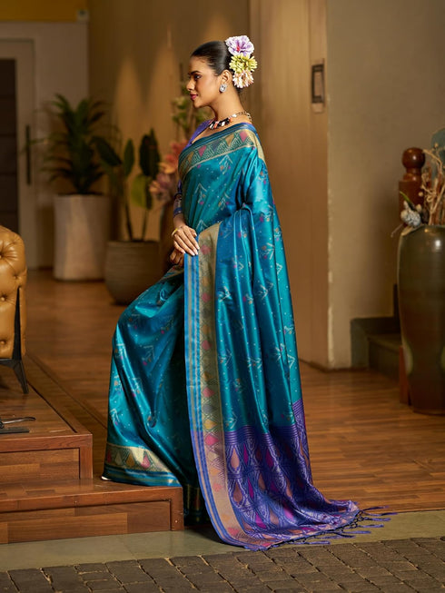 Vasthrlay Unstitched Multicolor Comfortable Friendly Saree